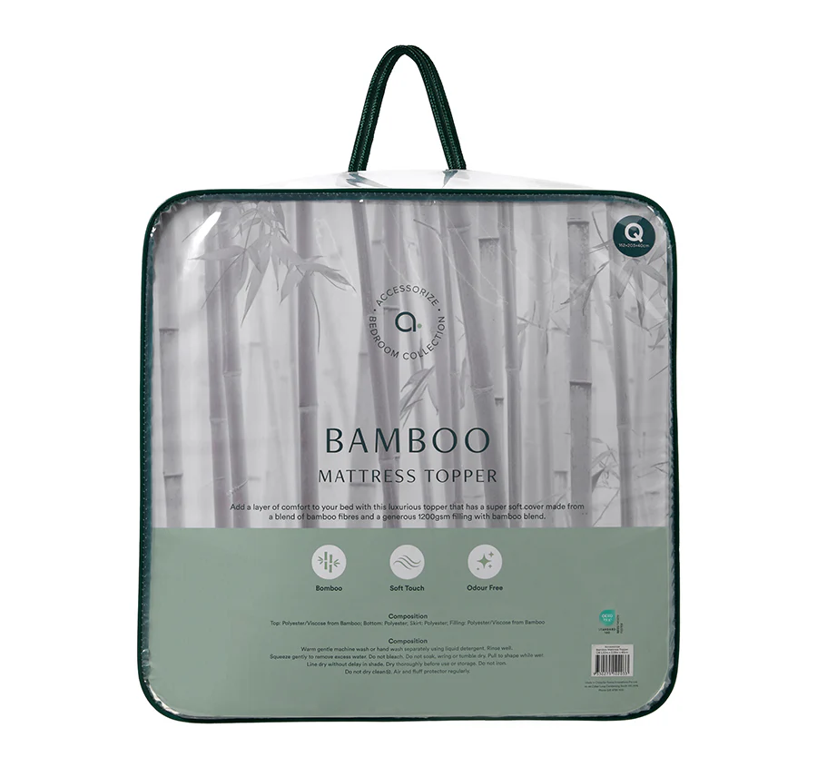 Bamboo 1200GSM Mega Fitted Mattress Topper Range