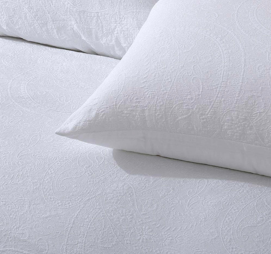 Elma Quilt Cover Set Range White - Image 2