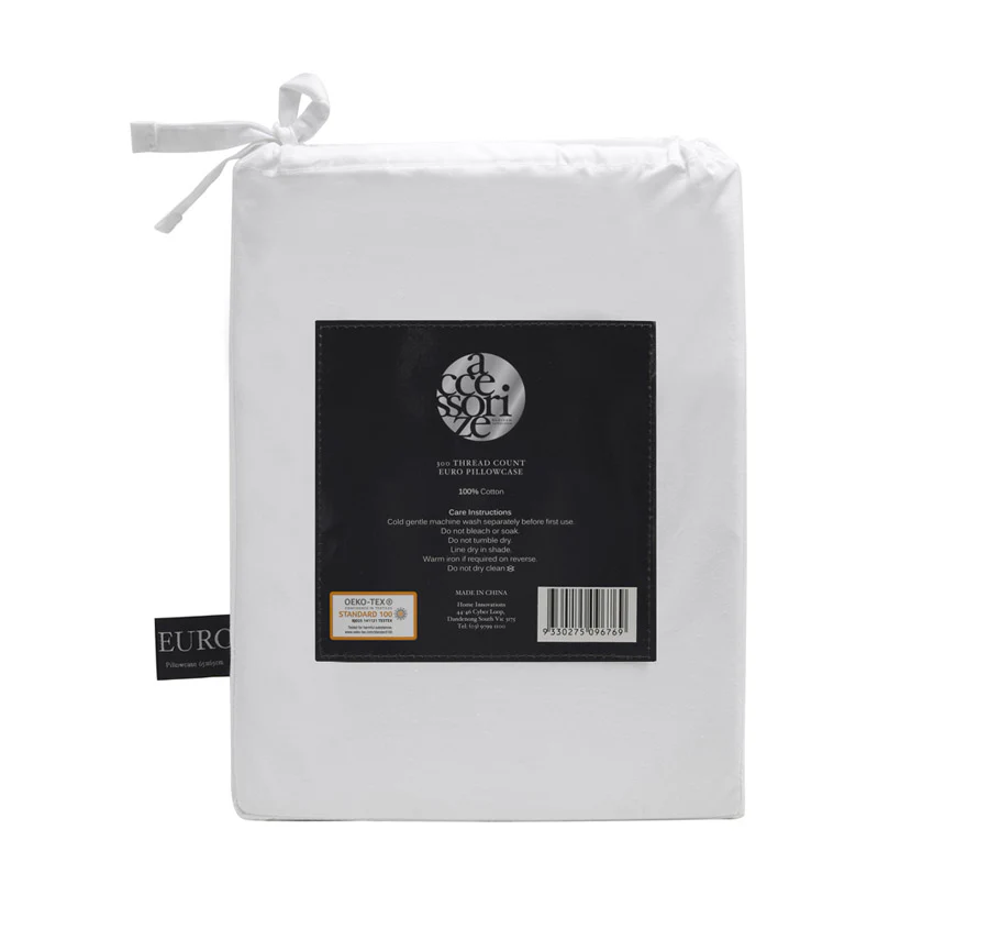 Hotel Deluxe European Pillowcase White - Image 4