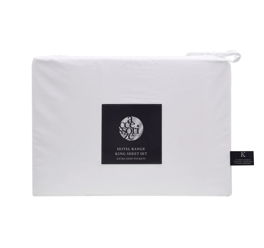 Hotel Deluxe Mega Sheet Set Range White and Black - Image 5