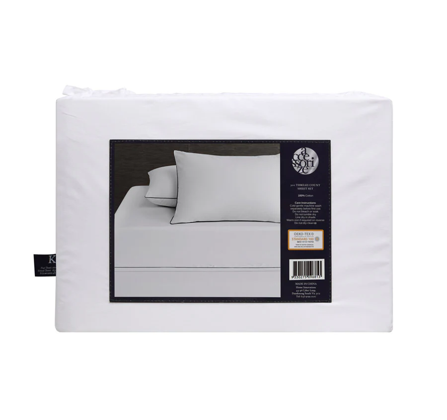 Hotel Deluxe Mega Sheet Set Range White and Black - Image 6