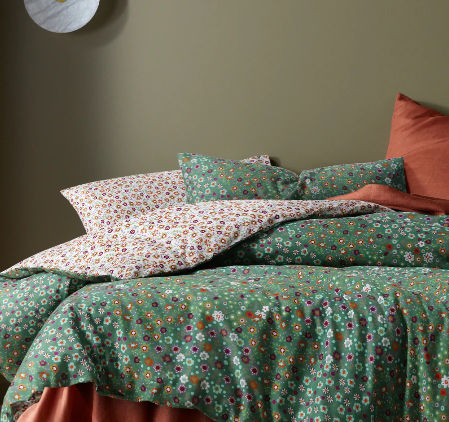Lisa Quilt Cover Set Range Green - Image 5