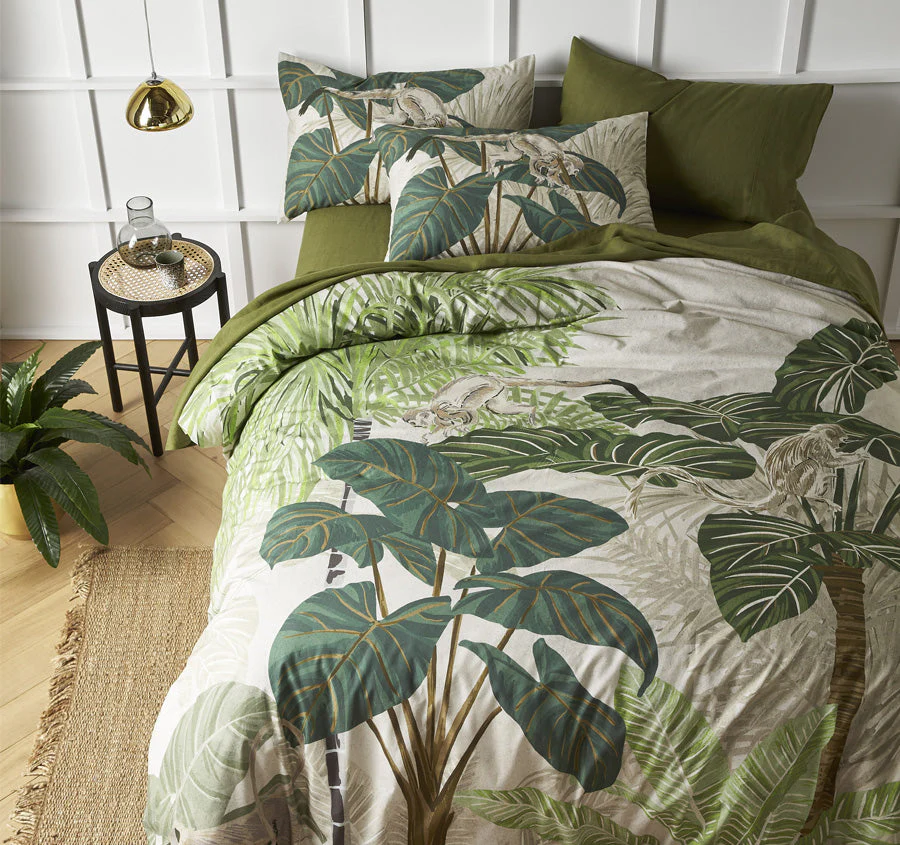 Monkey Palms Quilt Cover Set Range Multi