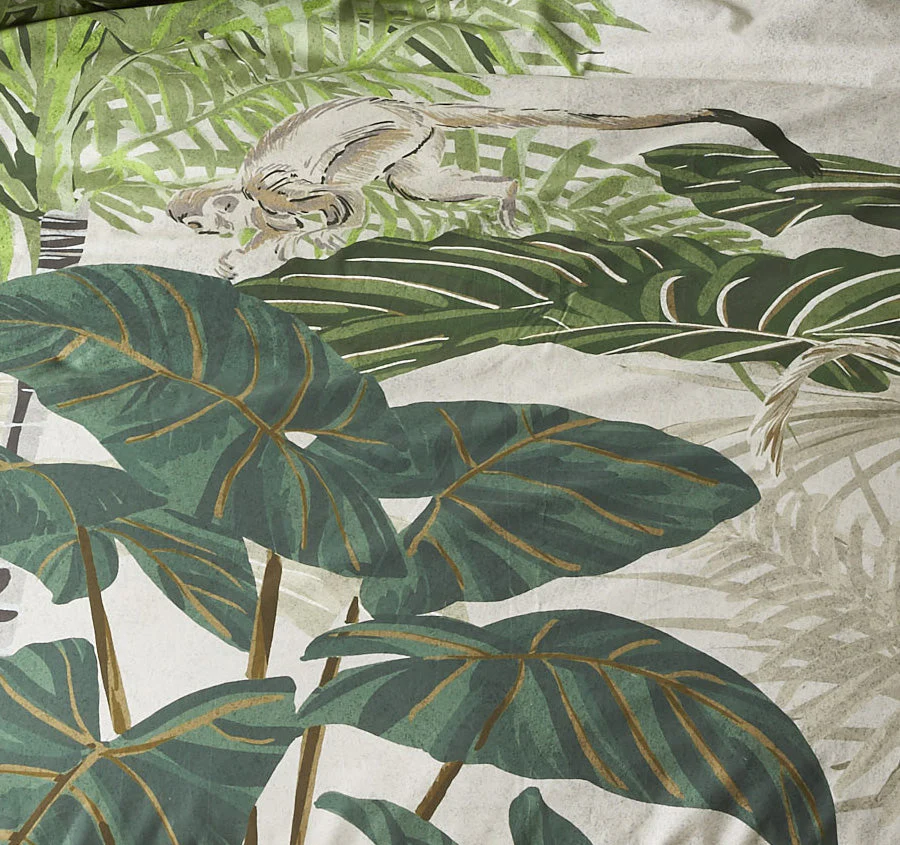 Monkey Palms Quilt Cover Set Range Multi - Image 2