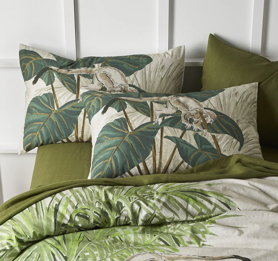 Monkey Palms Quilt Cover Set Range Multi - Image 4