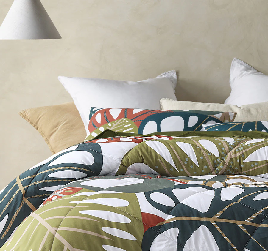 Monstera Comforter Set Range Multi - Image 4