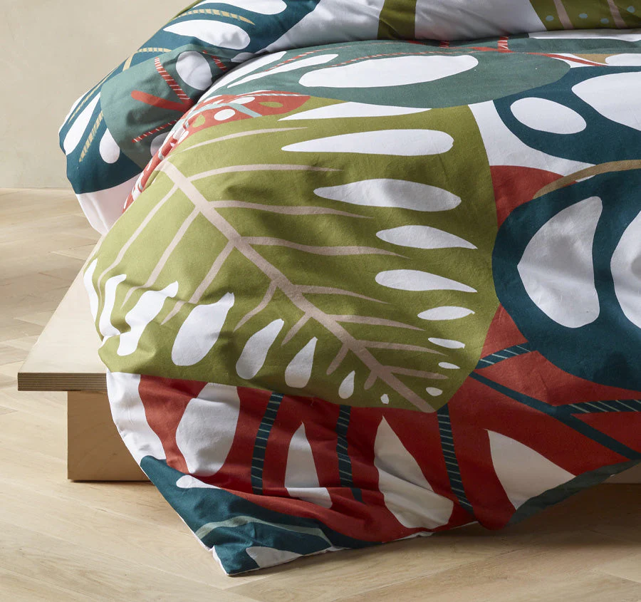 Monstera Quilt Cover Set Range Multi - Image 3