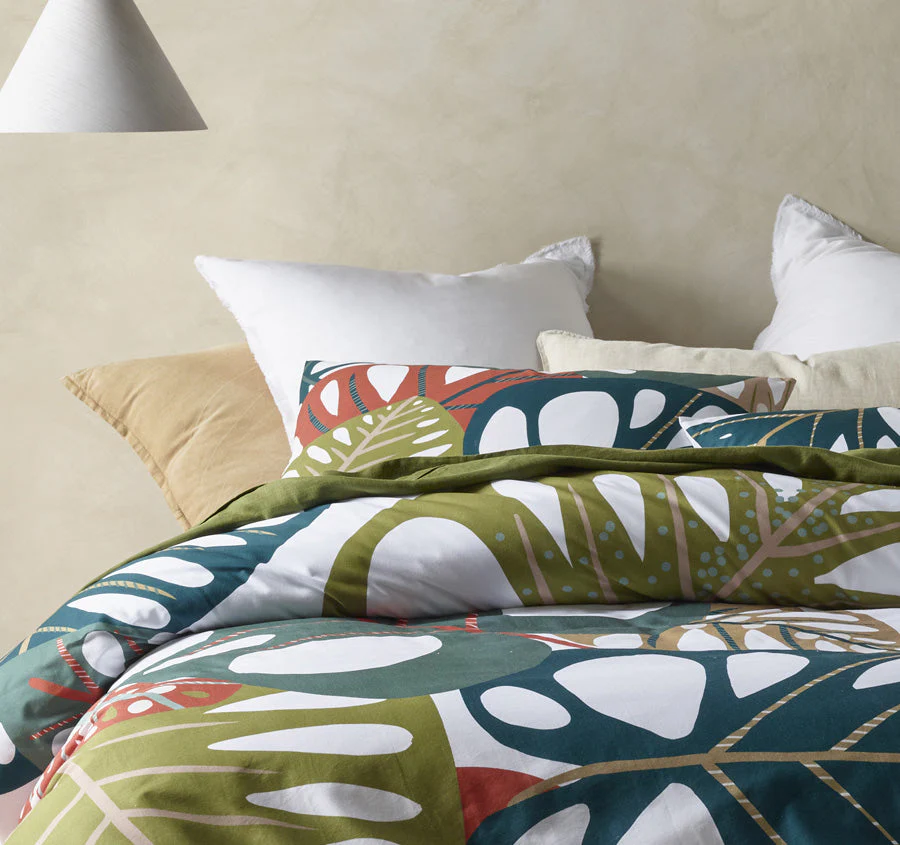Monstera Quilt Cover Set Range Multi - Image 4