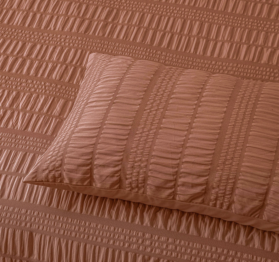 Seersucker Comforter Set Range Tobacco - Image 4