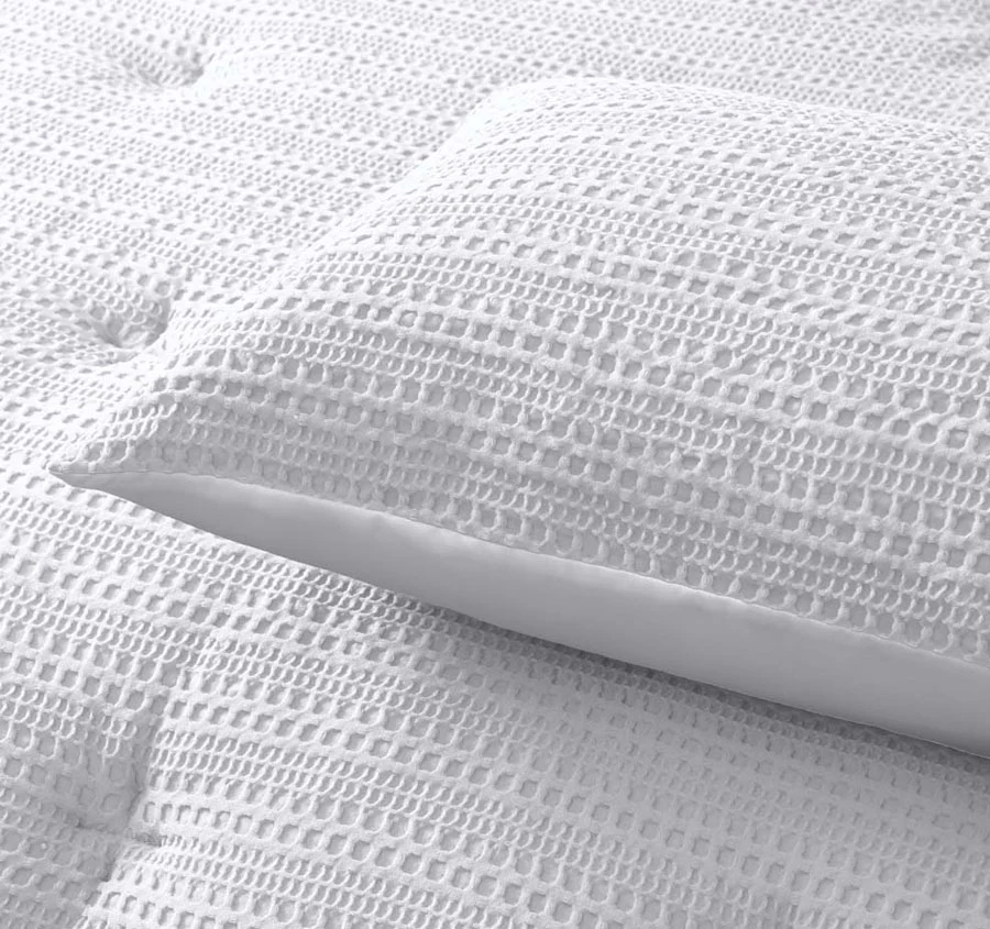 Soho Waffle Quilt Cover Set Range White - Image 2