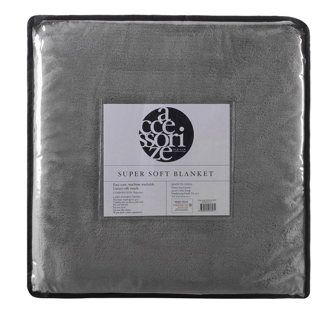 Super Soft Blanket Range Grey - Image 3