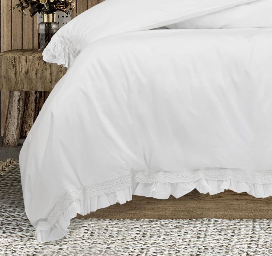Adele Quilt Cover Set Range White - Image 3