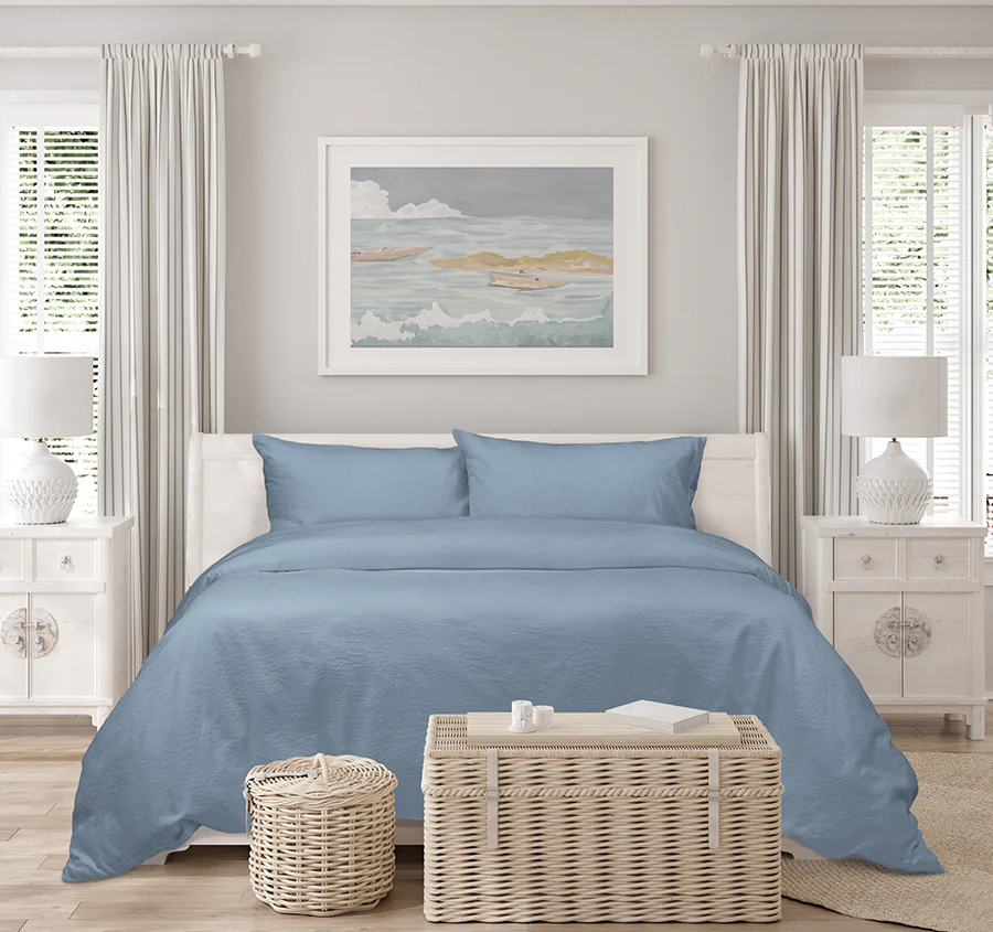 Romy Quilt Cover Set Range Blue