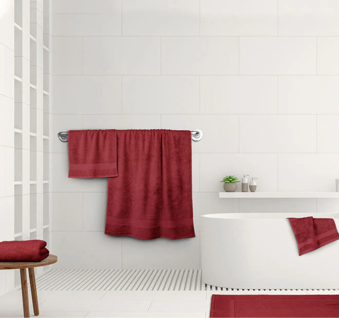 St Regis 600GSM Bath Mat Berry - Image 3