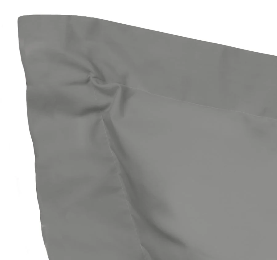 Tuscan Collection Cotton Percale European Pillowcase Charcoal - Image 2