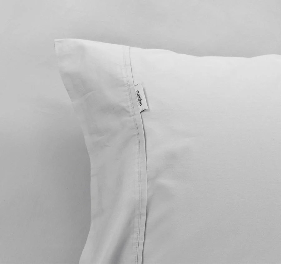Tuscan Collection Cotton Percale Fitted Sheet Combo Set Range Silver - Image 2