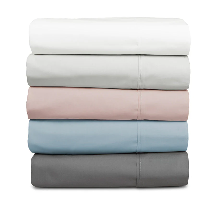 Tuscan Collection Cotton Percale Fitted Sheet Combo Set Range Silver - Image 5