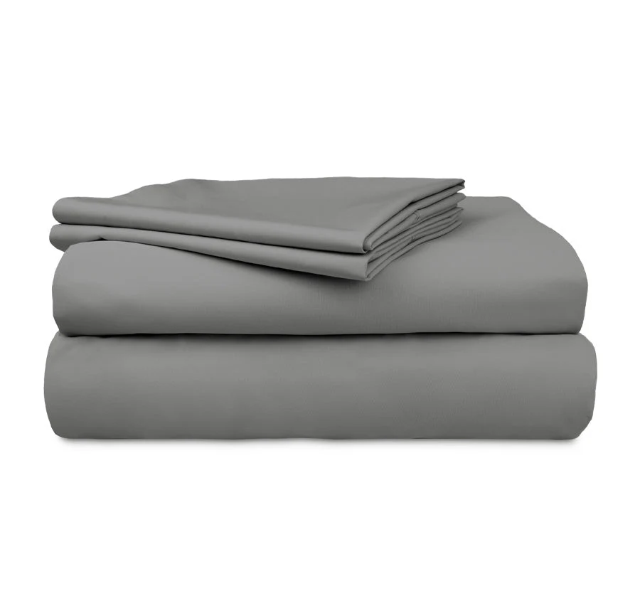 Tuscan Collection Cotton Percale Sheet Set Range Charcoal - Image 4