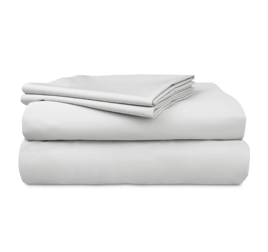 Tuscan Collection Cotton Percale Sheet Set Range Silver - Image 4