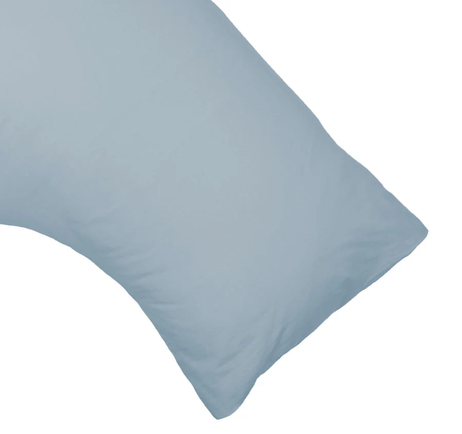 Tuscan Collection Cotton Percale V-Shape Pillowcase Faded Denim - Image 2