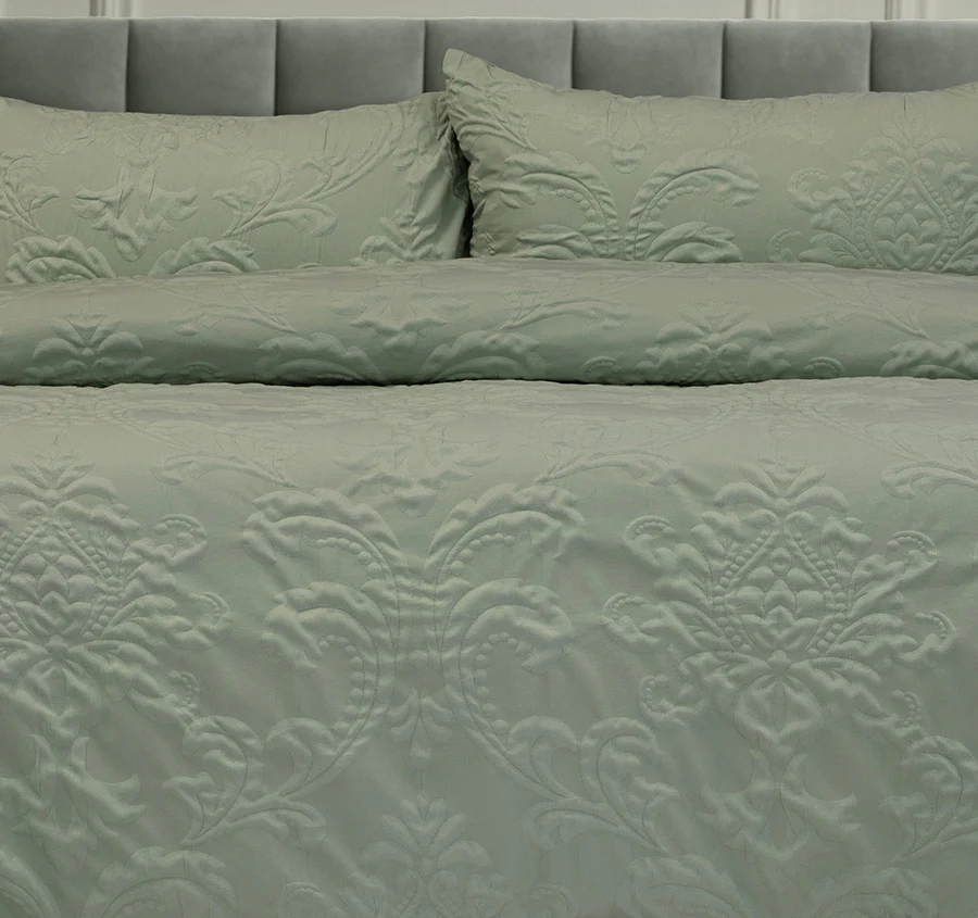 Adeline Quilt Cover Set Range Sage - Image 4
