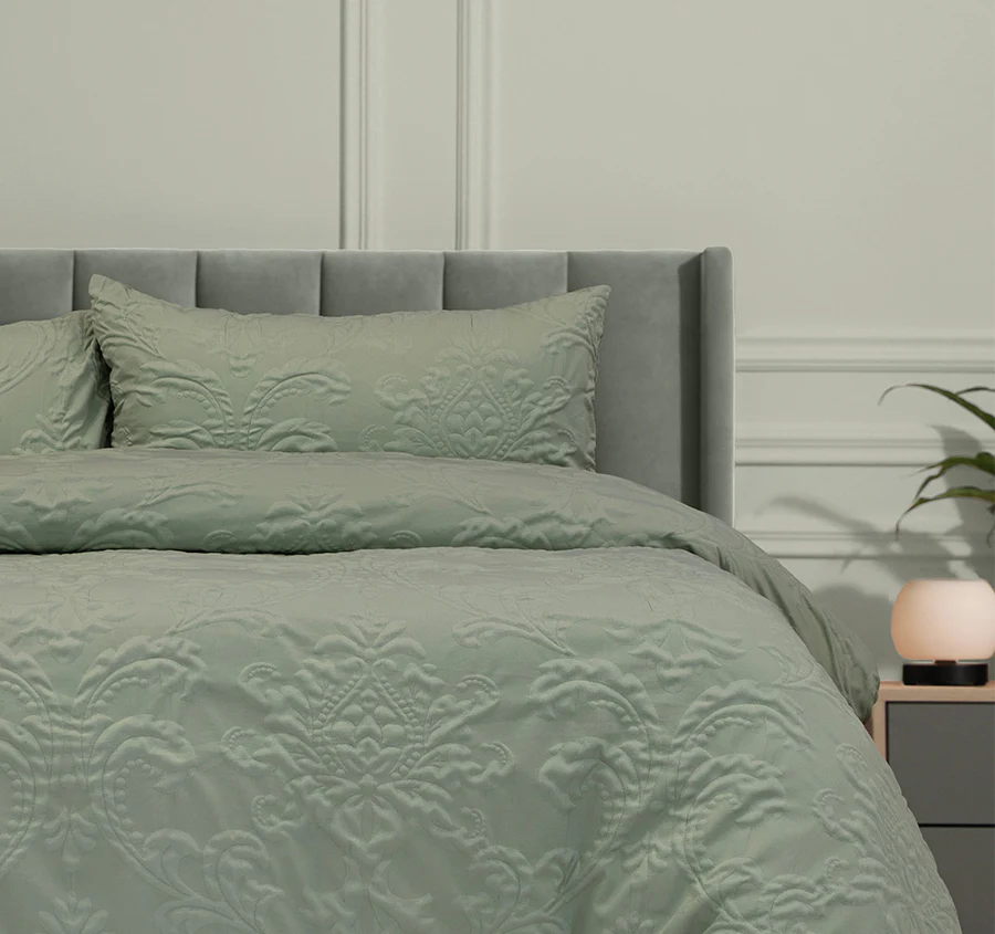 Adeline Quilt Cover Set Range Sage - Image 5