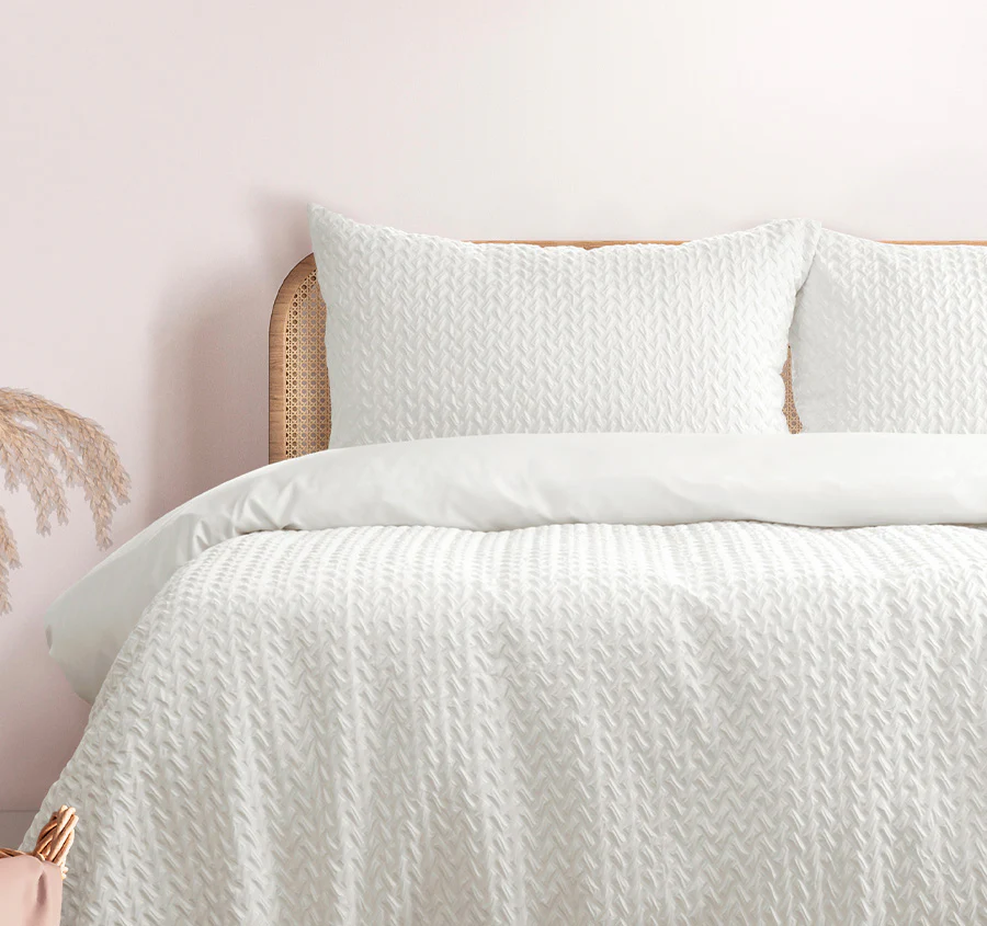 Bondi Quilt Cover Set Range White - Image 4