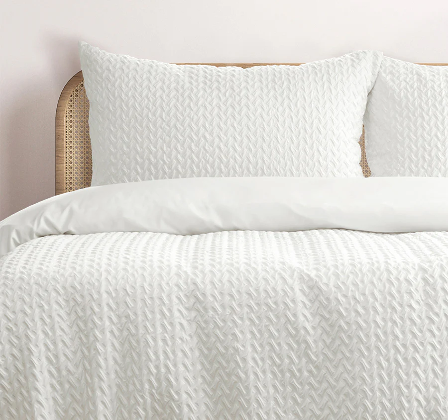 Bondi Quilt Cover Set Range White - Image 5
