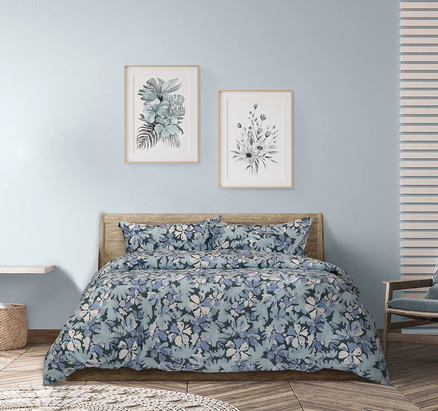 Eadie Quilt Cover Set Range Teal