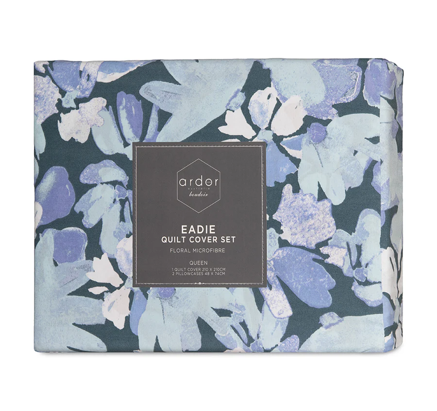 Eadie Quilt Cover Set Range Teal - Image 5