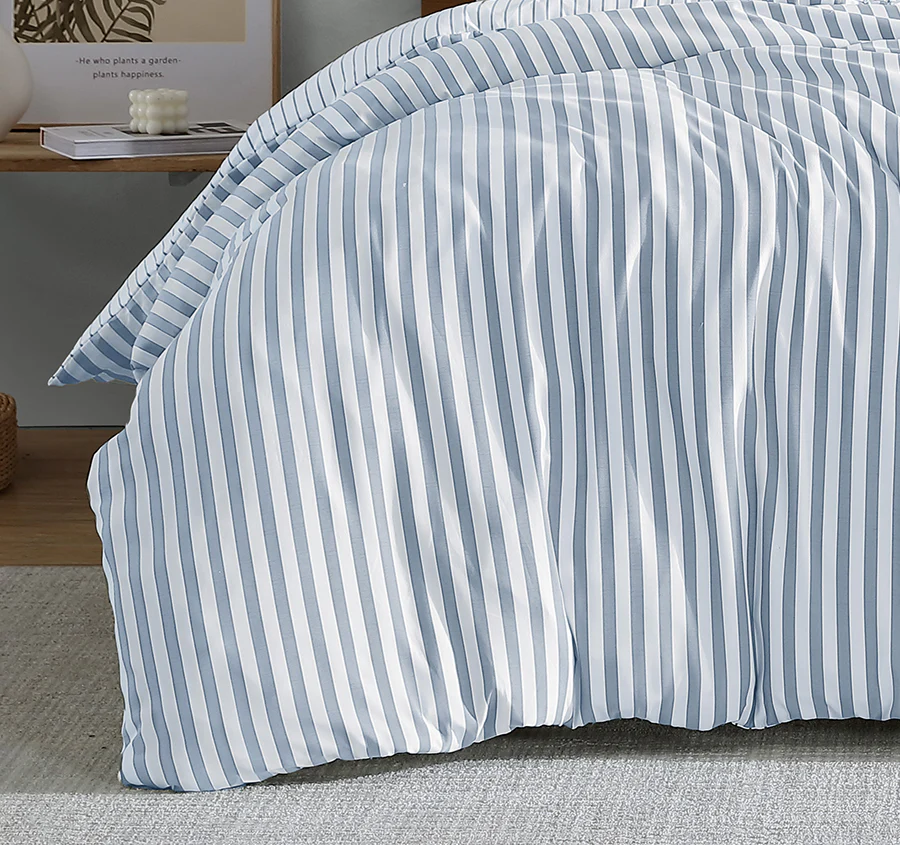 Frankie Stripe Quilt Cover Set Range Blue - Image 3