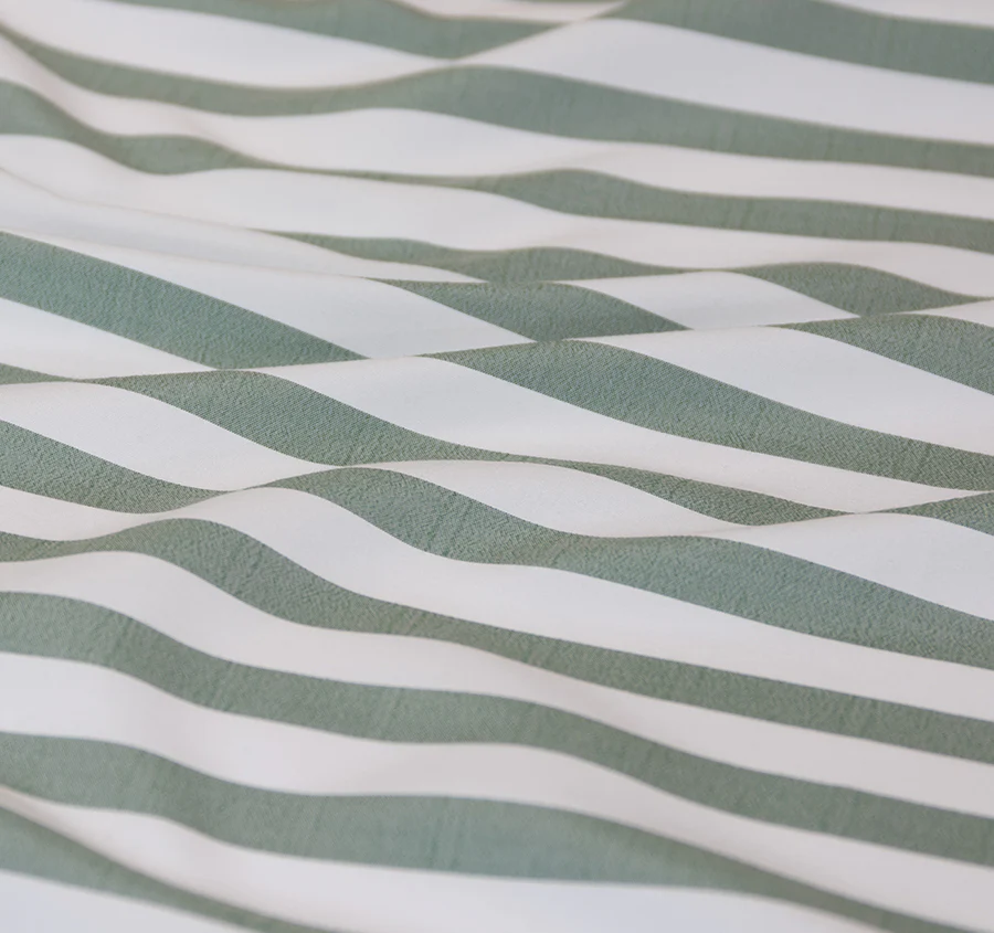 Frankie Stripe Quilt Cover Set Range Sage - Image 2