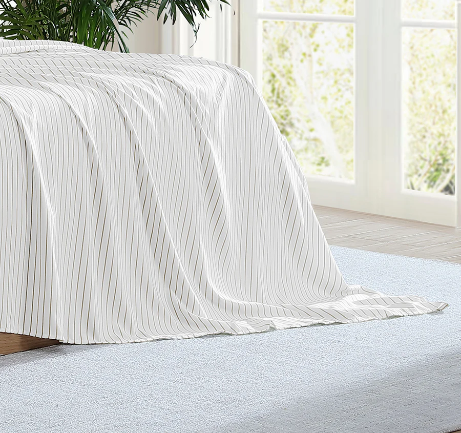 Frankie Stripe Sheet Set Range Natural - Image 3
