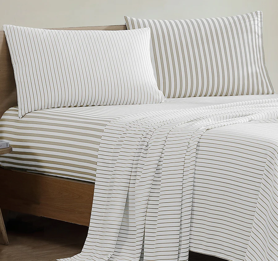 Frankie Stripe Sheet Set Range Natural - Image 4