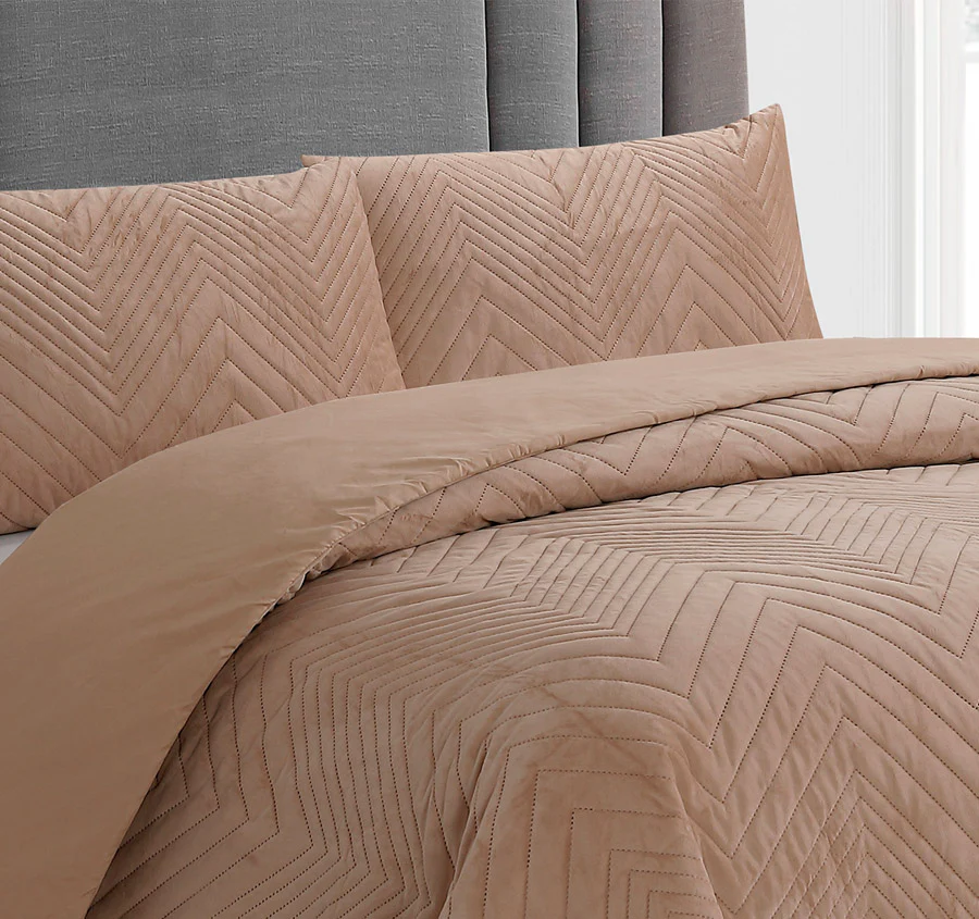 Hana Quilt Cover Set Range Champagne - Image 4