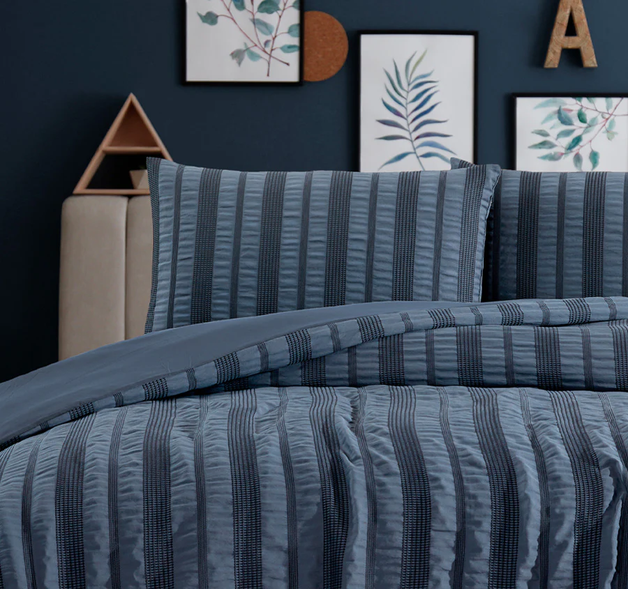 Lisbon Quilt Cover Set Range Indigo - Image 4