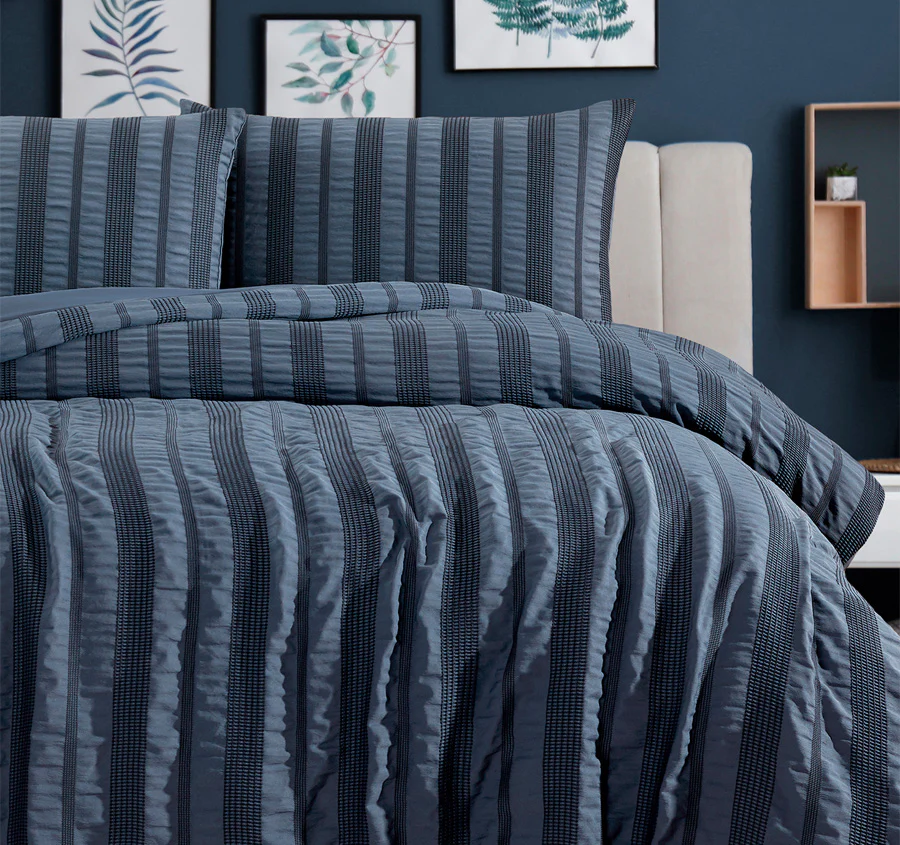 Lisbon Quilt Cover Set Range Indigo - Image 5
