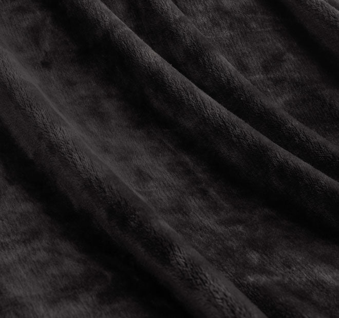 Lucia 350GSM Ultra Soft Velvet Fleece Blanket Range Charcoal - Image 2