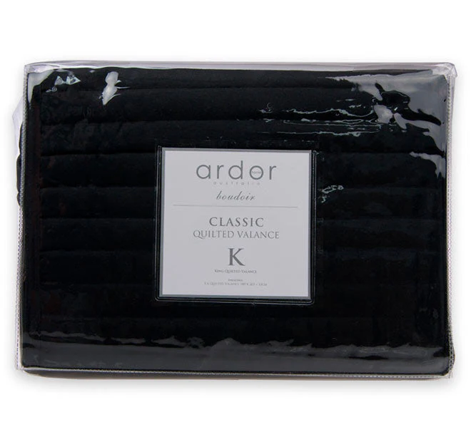 Microfibre Quilted Valance Range Black - Image 3
