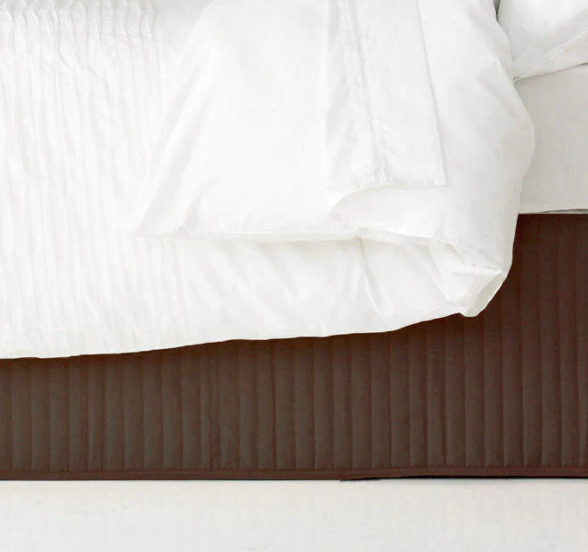 Microfibre Quilted Valance Range Mocha - Image 4