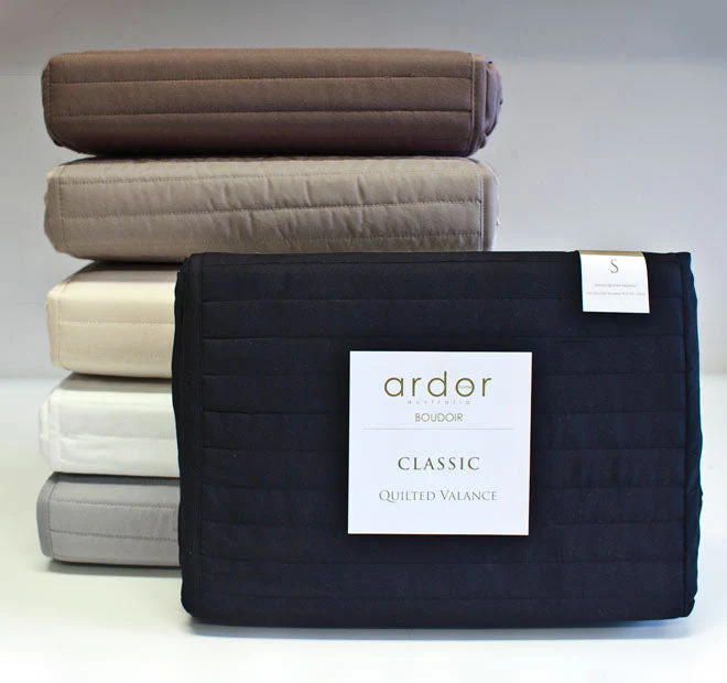 Microfibre Quilted Valance Range Mocha - Image 5