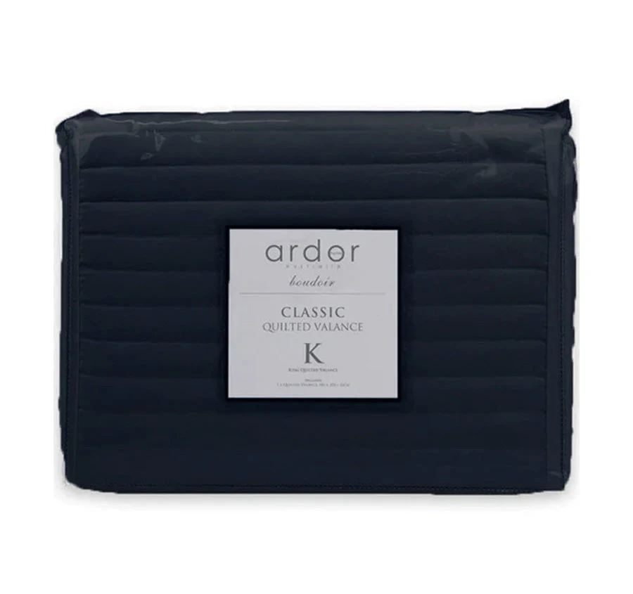 Microfibre Quilted Valance Range Navy - Image 3