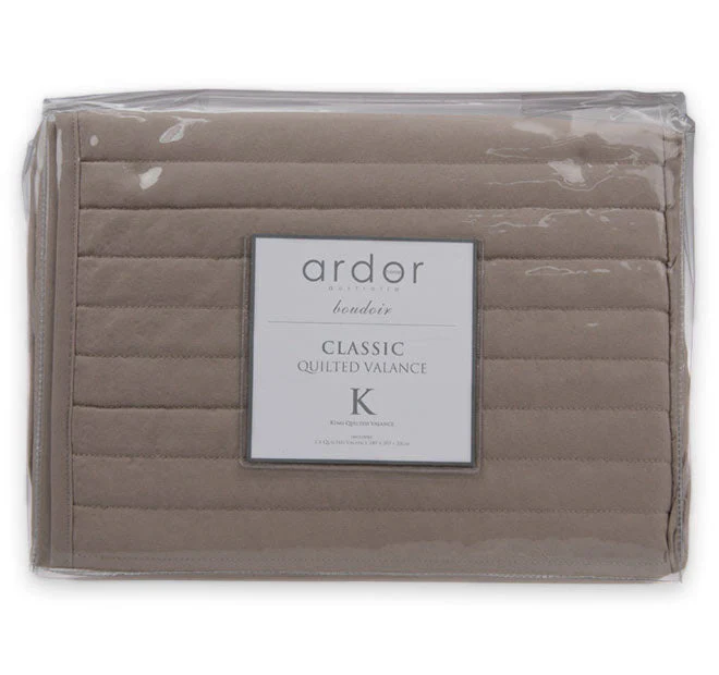 Microfibre Quilted Valance Range Stone - Image 3