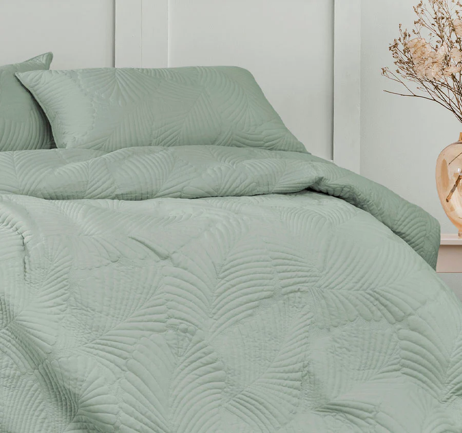 Molly Palm Quilt Cover Set Range Green - Image 4