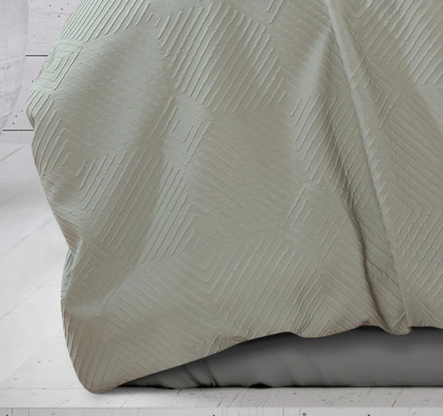 Preston Quilt Cover Set Range Pale Green - Image 3