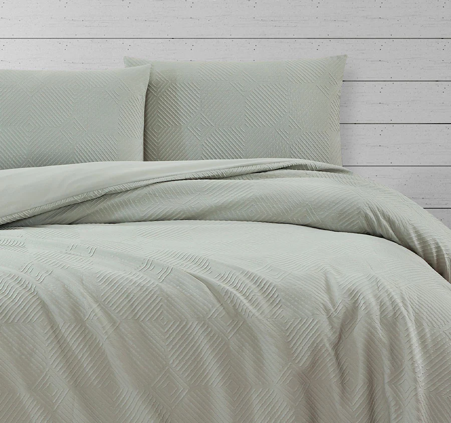 Preston Quilt Cover Set Range Pale Green - Image 4