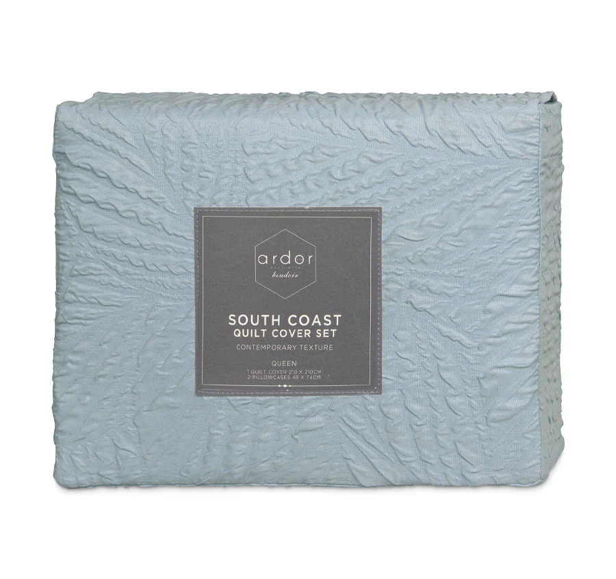 South Coast Quilt Cover Set Range Pale Blue - Image 5