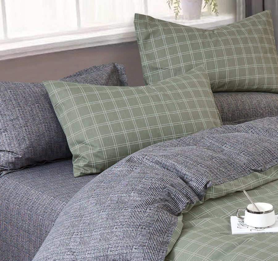 Harlan Quilt Cover Set Range Grey - Image 4