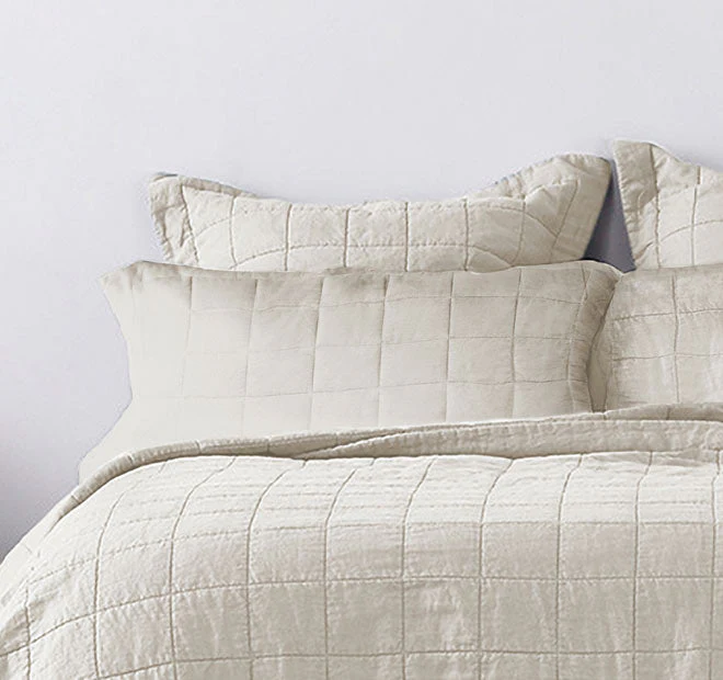 Harley Washed Cotton Queen Bed and King Bed Coverlet Set Nude - Image 4