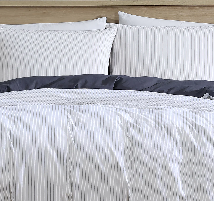 Khan Stripe Quilt Cover Set Range Indigo - Image 4